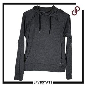 Freely Women's Rayon Blend Long Sleeve Pullover Hoodie Sweatshirt Gray Small